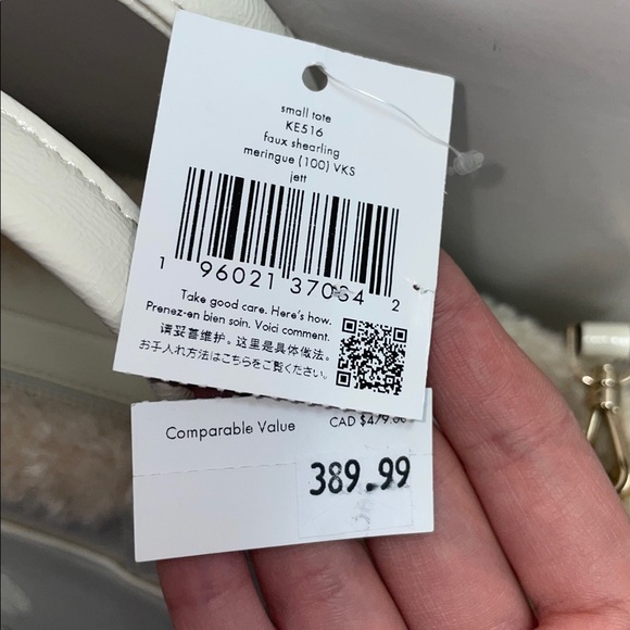 New Kate Spade ‘Jett’ Faux Shearling Small Tote - Picture 2 of 16